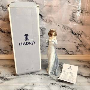 LLADRO リヤドロ 置物 陶器 少女 箱付 期待を胸に(月夜のナイトパーティー)/6608 インテリア 2402