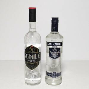 1円〜/未開栓/VODKA ウォッカ/28 MILE 750ml 40%/SMIRNOFF 750ml 50%/2本セット