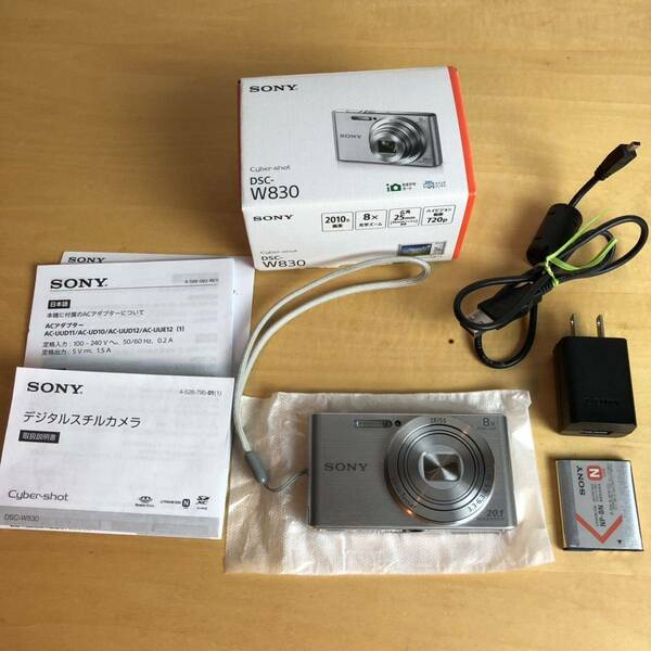【送料無料】 SONY Cyber-shot DSC-W830 デジタルカメラ　純正バッテリー/純正ACアダプタ付属