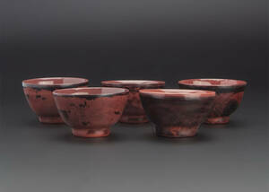 清 攪紅料杯 五客 煎茶道具 乾隆ガラス 中国 古美術