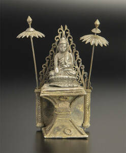 18世紀 泰国 銀製佛坐像 タイ 仏教美術 仏像 古美術