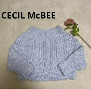 【CECIL McBEE】　セシルマクビー　水色　トップス　Mサイズ ニット ウール