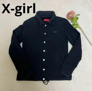 【X-girl】　エックスガール　アウター　ジャケット　黒色　Sサイズ ジャケット ブラック