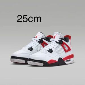 【新品】 25cm Nike GS Air Jordan 4 Retro Red Cement ナイキ GS エアジョーダン4 レトロ レッドセメント