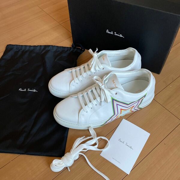 Paul smith ポールスミス　スニーカー　ホワイトスターBASSO WHITE STA 26.5