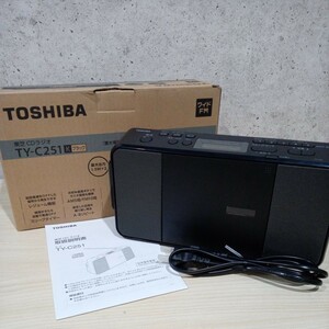 R TOSHIBA 東芝 CDラジオ TY-C251 K ブラック ワイド FM AM オーディオ機器 動作確認済み