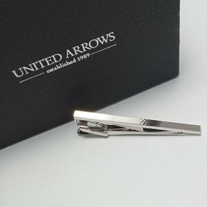 [uat603] UNITED ARROWS United Arrows necktie pin Thai bar silver stripe 