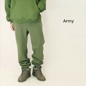 LOS ANGELES APPAREL ロサンゼルスアパレル 14oz GD HEAVY FLEECE PANTS ヘビーウェイト スウェットパンツ XL ARMY