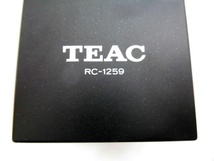 未使用 ティアック オーディオ リモコン RC-1259 カセット CDレコーダー FM/AM ターンテーブル TEAC_画像5