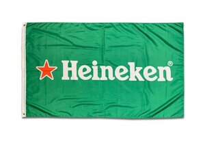 ◆送料無料◆【Heineken・ハイネケン】※《アメリカン フラッグ／900×1500mm》　アメリカン雑貨　旗　ビール