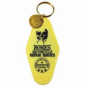 ◆送料\120◆【モーテルキーホルダー】※《BONES・アイボリー》 スカル　ホテル　キータグ　キーホルダー