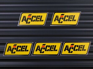 送料\84【ACCEL・アクセル】※《レーシングステッカー／５枚セット》　(品番：ms011)　アメリカン雑貨　ガレージ