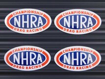 送料\84【NHRA・全米ホットロッド協会】※《レーシングステッカー／４枚セット》　(品番：ms025)　アメリカン雑貨　ガレージ_画像1