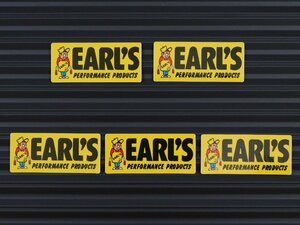 送料\84【EARL'S・アールズ】※《レーシングステッカー／５枚セット》　(品番：ms010)　アメリカン雑貨　ガレージ