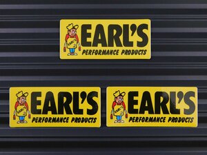 送料\84【EARL'S・アールズ】※《レーシングステッカー／３枚セット》　(品番：ms010)　アメリカン雑貨　ガレージ