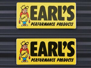 送料\84【EARL'S・アールズ】※《レーシングステッカー／２枚セット》　(品番：ms010)　アメリカン雑貨　ガレージ