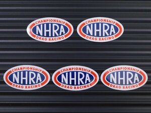 送料\84【NHRA・全米ホットロッド協会】※《レーシングステッカー／５枚セット》　(品番：ms025)　アメリカン雑貨　ガレージ