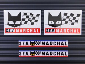 送料\84【S.E.V MARCHAL／マーシャル】※《レーシングステッカー／２種類セット×２セット》　(品番：ms115・ms121)　アメリカン雑貨　ガレ