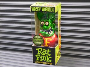 【Rat Fink・ラットフィンク】※《ボビングヘッド・メタリックグリーン》　アメリカン雑貨　フィギュア　FUNKO　緑