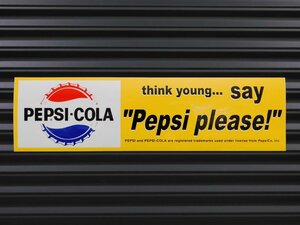 【ＰＥＰＳＩ・ペプシ】※《バンパーステッカー・サイズ76×279mm》　６２～６９年代ロゴ　ペプシコーラ　ステッカー