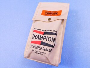 ◆送料無料◆【CHAMPION SPARK PLUGS・チャンピオン】※《キャンバスグローブバッグ》アメリカン雑貨　小物収納バッグ　企業柄