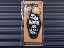 ◆送料\120◆【モーテルキーホルダー】※《SAFE RETURN・ブラック》 無事カエル　ホテル　キータグ　キーホルダー_画像3