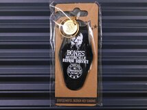 ◆送料\120◆【モーテルキーホルダー】※《BONES・ブラック》 スカル　ホテル　キータグ　キーホルダー_画像3