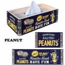 【Mr.PEANUT・ミスターピーナッツ】※《ウッドティッシュボックス》木製　ティッシュケース　アメリカン雑貨_画像1