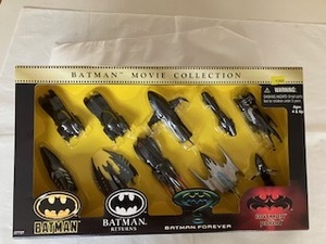  Batman Movie collection Batman, return z, four ever,& Robin 10 piece me cassette Kenner die-cast 