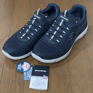 超美品 スケッチャーズ サミッツ 52811-NVY メンズスニーカー ネイビー サイズ 26.5㎝ タグ付 SKECHERS Summits シューズ