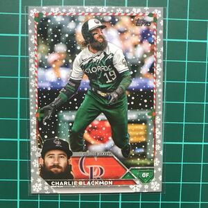 Charlie Blackmon チャーリー・ブラックモン 2023 Topps Holiday Mega Base メタリックベースパラレルカード