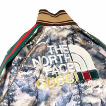 グッチ ×ノースフェイス THE NORTH FACE 21AW 671444 XJDQ8 バックロゴ刺繍フォレスト総柄トラックブルゾン メンズ M_画像4