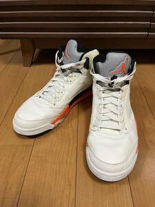 【美品】NIKE/ナイキ AIR JORDAN 5 RETRO Orange Blaze/エアジョーダン5 オレンジブレイズ DC1060-100/28.5 /080 ハイカット