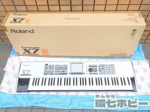 0KL49◆未使用?撮影の為開封 Roland/ローランド fantom ファントム X7 シンセサイザー 電源コードなし 取説有 通電OK 動作未確認 送220