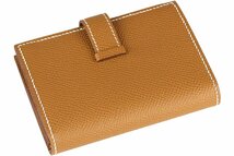 【未使用品】エルメス/HERMES　ベアン カードケース/名刺入れ　エプソン　ゴールド×シルバー金具　B刻印（2023年製）_画像3