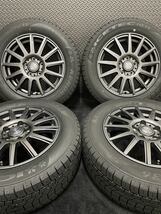 215/60R16 KENDA KR36/ICETEC NEO 23年製 VELVA 16インチ 6.5J＋53 114.3 5H スタッドレス 4本 ケンダ ヴェゼル オデッセイ (7-C70)_画像1