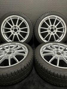 245/40R18 PIRELLI/ICE ASIMMETRICO 18年製 レアマイスター 18インチ 8.5J＋52 114.3 5H スタッドレス 4本 ピレリ インプレッサ 等(8-C129)