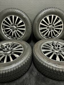 225/65R17 BRIDGESTONE/DM-V3 21年製 SIBILLA NEXT W5 17インチ 7J＋38 114.3 5H スタッドレス 4本 ハリアー RAV4 (3-C156)