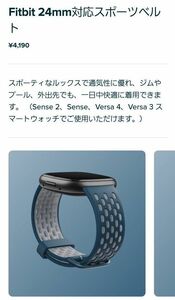 Fitbit Sense 2 Versa 4 純正スポーツベルト スポーツバンド 片側