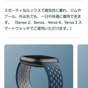 Fitbit Sense 2 Versa 4 純正スポーツベルト スポーツバンド 片側