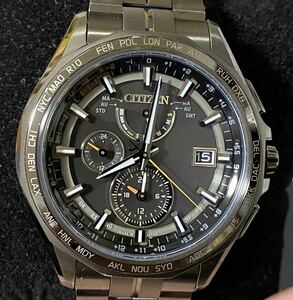 シチズン　CITIZEN ATTESA アテッサ AT9097-54E [エコ・ドライブ電波時計 H820 Bla（ブラックチタン　ダブルダイレクトフライト　中古品