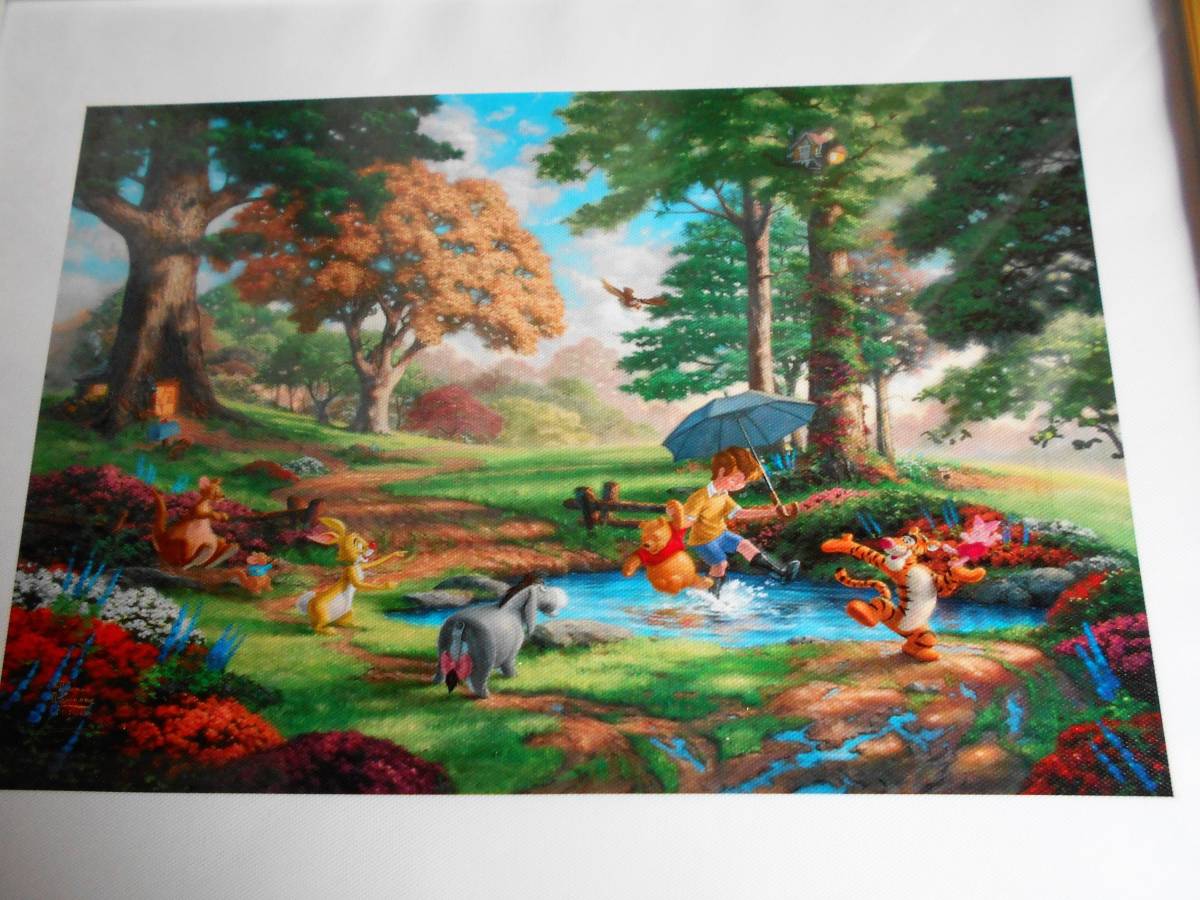Thomas Kinkade Winnie l'ourson Disney toute nouvelle peinture à l'huile imprimée sur toile, passe-temps, culture, ouvrages d'art, autres