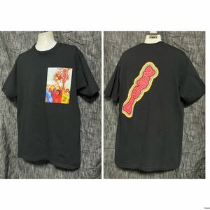 supreme シュプリーム ブラック　黒 日本語ロゴ　Tシャツ　カットソー　L
