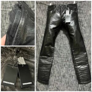 Dsquared2 Clement jeans urethane coating black Denim 44