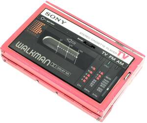 【ジャンク】ソニー ウォークマン WM-F30★ステレオ カセットプレイヤー★レッド★ SONY WALKMAN WM-F30 STEREO CASSETTE PLAYER TV SOUND