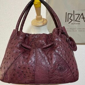 IBIZA イビサ　イビザ　オーストリッチ　レザーバッグ