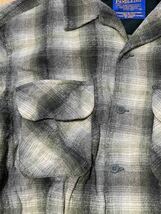 【レアカラー】PENDLETON ペンドルトン オープンカラーウールシャツ ネルシャツ オンブレ シャドーチェック サイズM_画像3