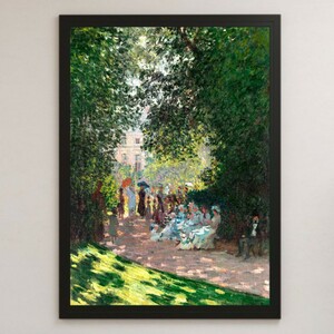 クロード・モネ『モンソー公園』絵画 アート 光沢 ポスター A3 バー カフェ クラシック レトロ インテリア 油彩画 風景画 緑 自然