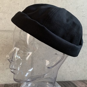 帽子 大きいサイズ XL フィッシャーマン ロールキャップ コットン つば無し ニット帽 ロールアップ キャップ M BIG サイズ 調整 ブラックの画像6