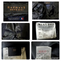 【即決有 】RADMESS MEN'S BIGI/メンズビギ フレンチダウン使用 ウールマリンダウンジャケット/コート ネイビーM 紳士服 ビジネス/オフ共用_画像7